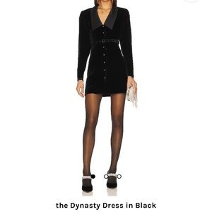 Favorite Daughter Black Dynasty Tuxedo style dress